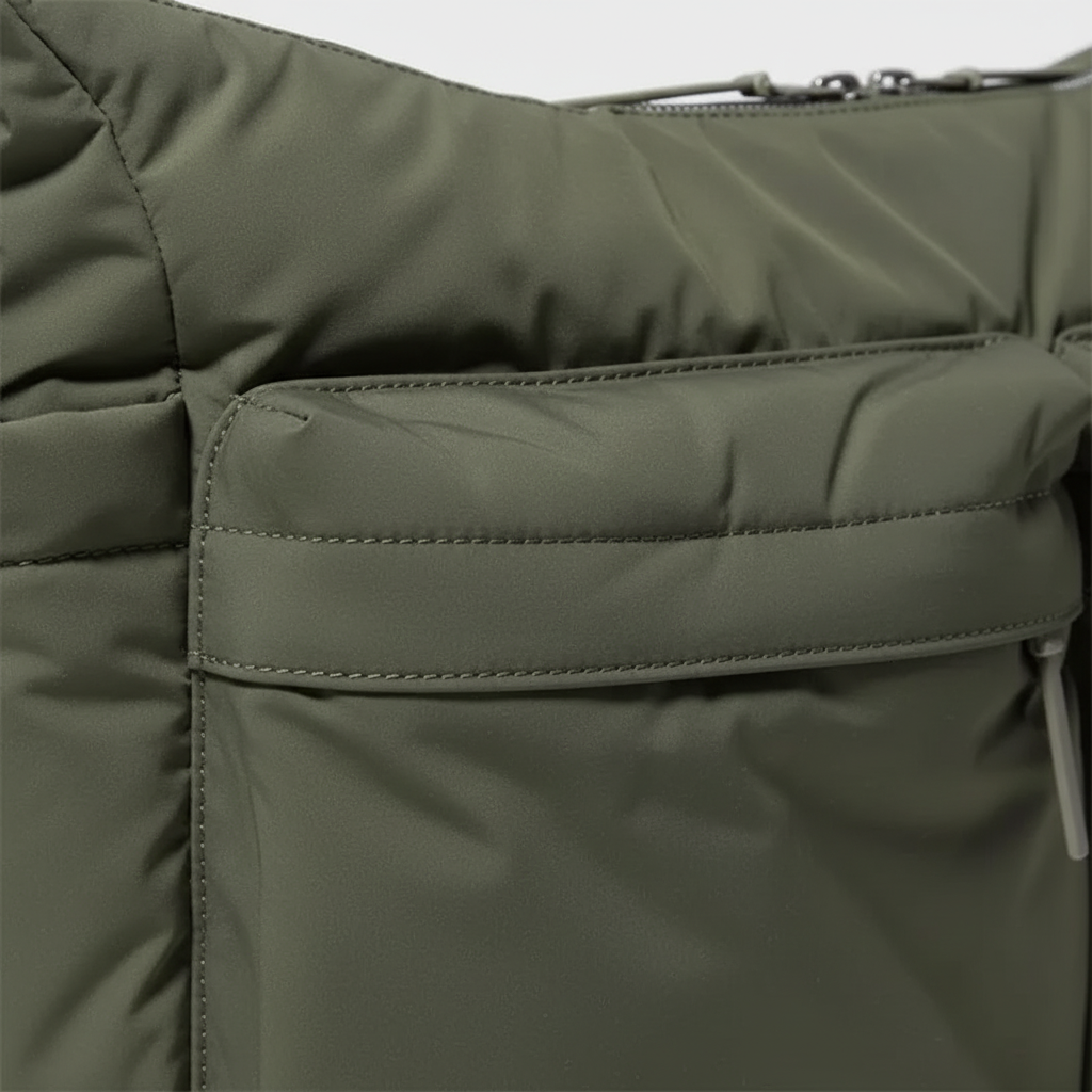 Thickened nylon messenger bag with padded laptop compartment