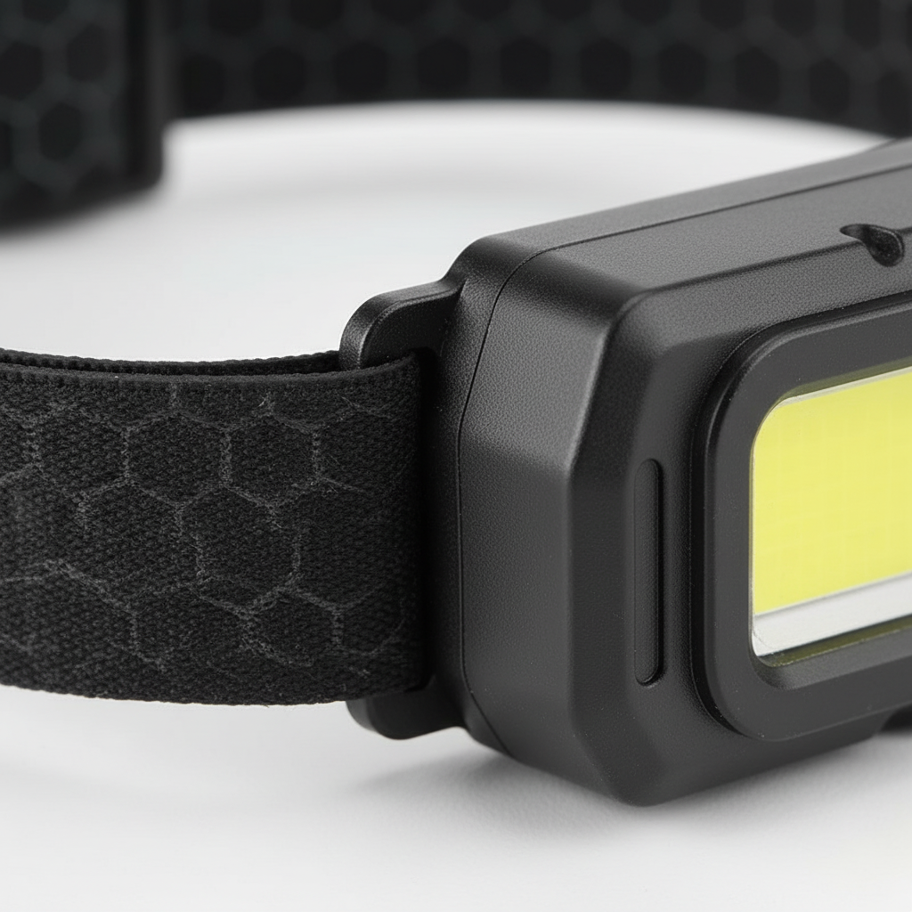 Rechargeable LED headlamp with dual beam and motion sensor
