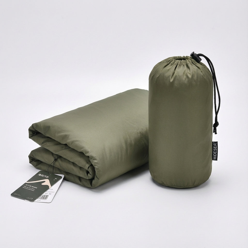 Ultralight mummy sleeping bag liner compact and compressible