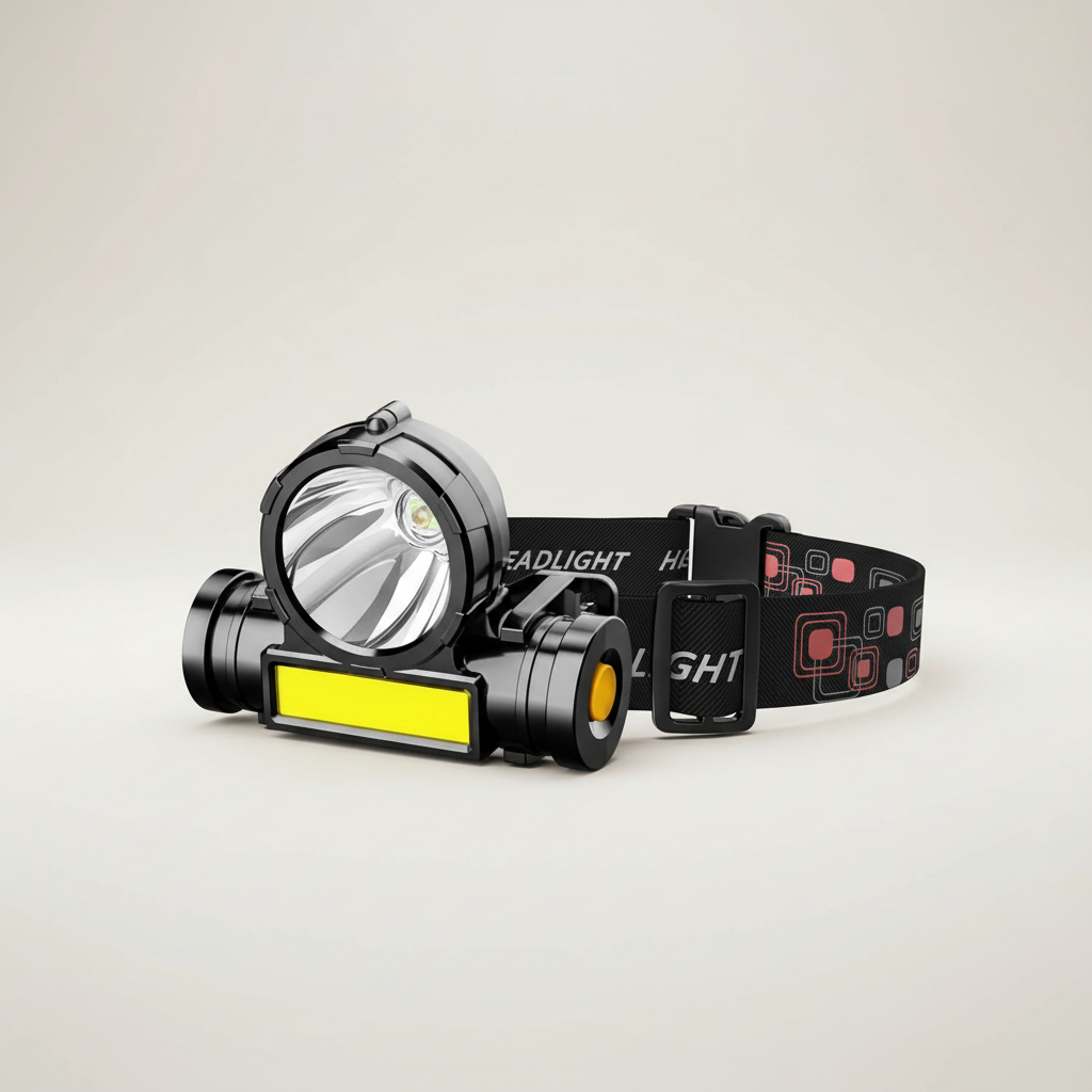 Rechargeable dual beam LED headlamp with waterproof design