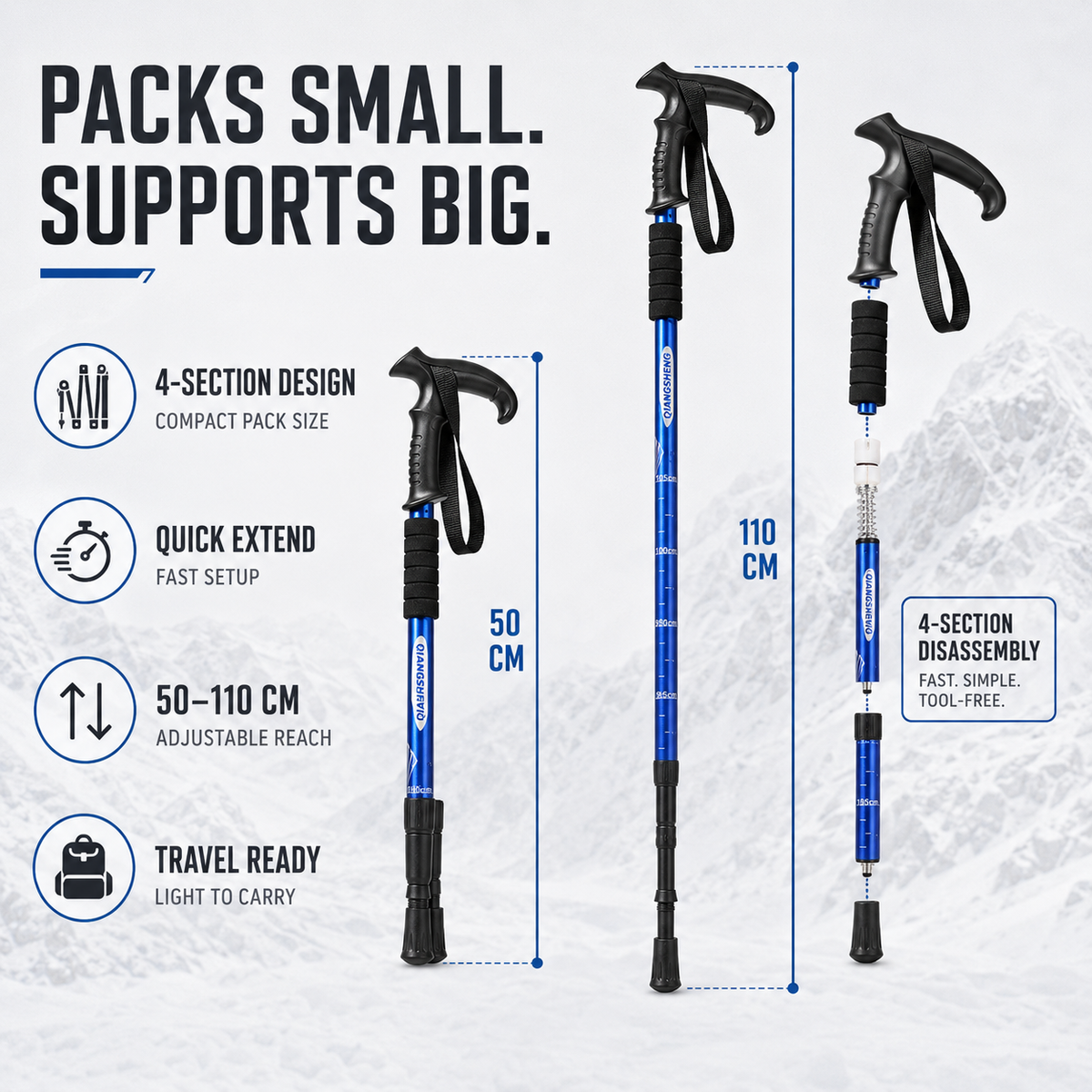 Thrives Outdoor | Trailara Foldable Telescopic Trekking Pole