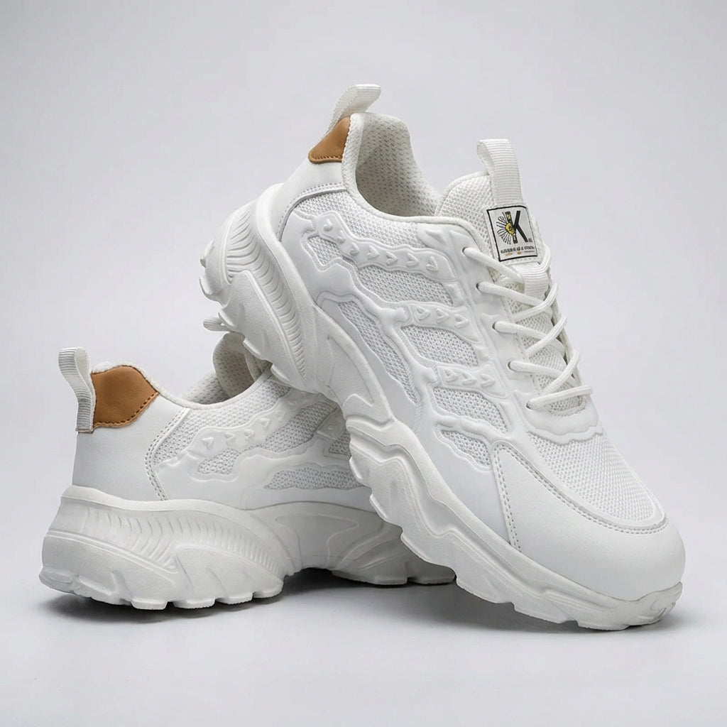 Lightweight protective work shoes with puncture-resistant sole and breathable mesh