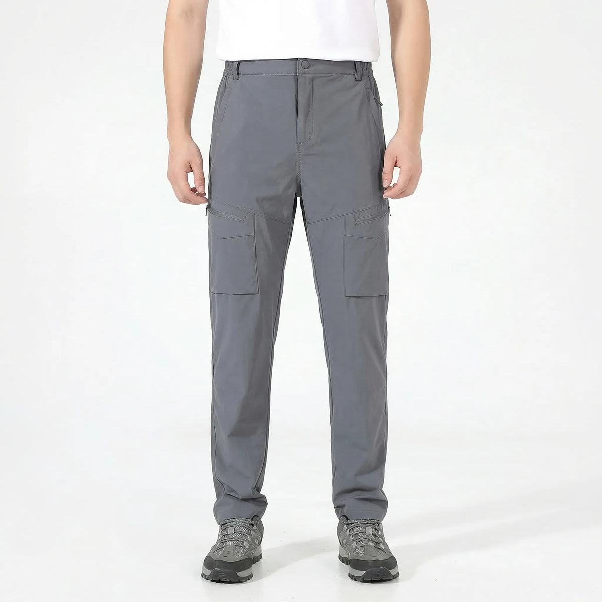 Men's stretch hiking trousers with cargo pockets, quick-drying and water-repellent