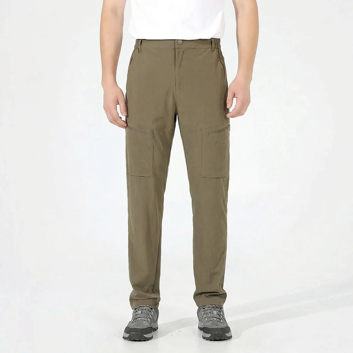 Men's stretch hiking trousers with cargo pockets, quick-drying and water-repellent