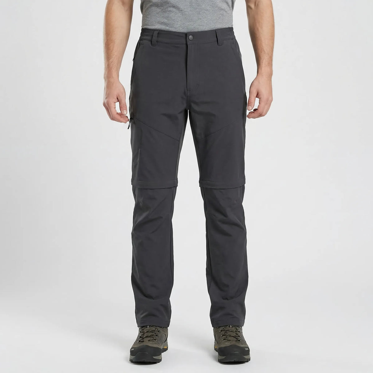 Men's quick-drying zip-off trekking trousers convertible to shorts