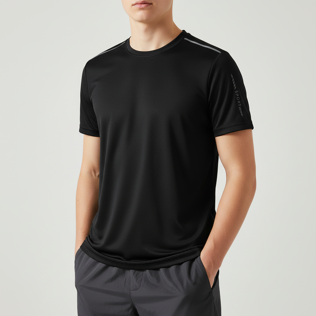 Kids quick-drying sports shirt with breathable knit material