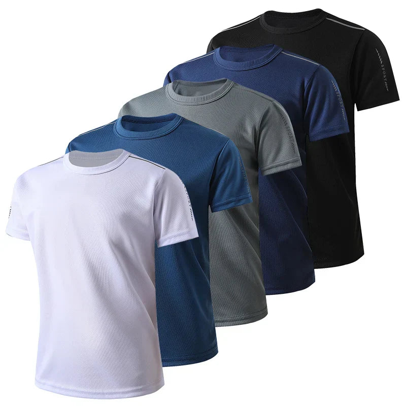 Kids quick-drying sports shirt with breathable knit material