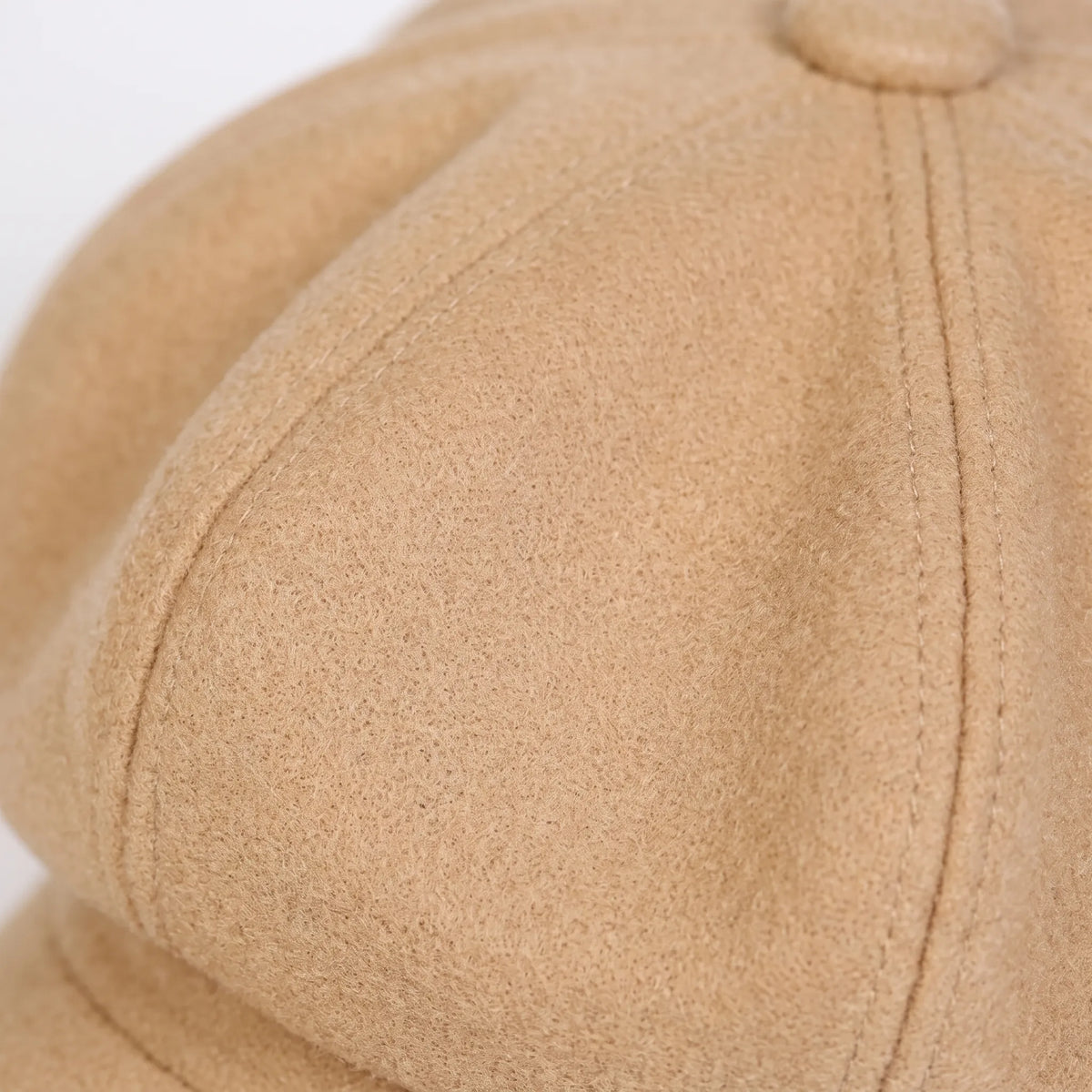Classic beret hat with peak and solid colour design for cool weather