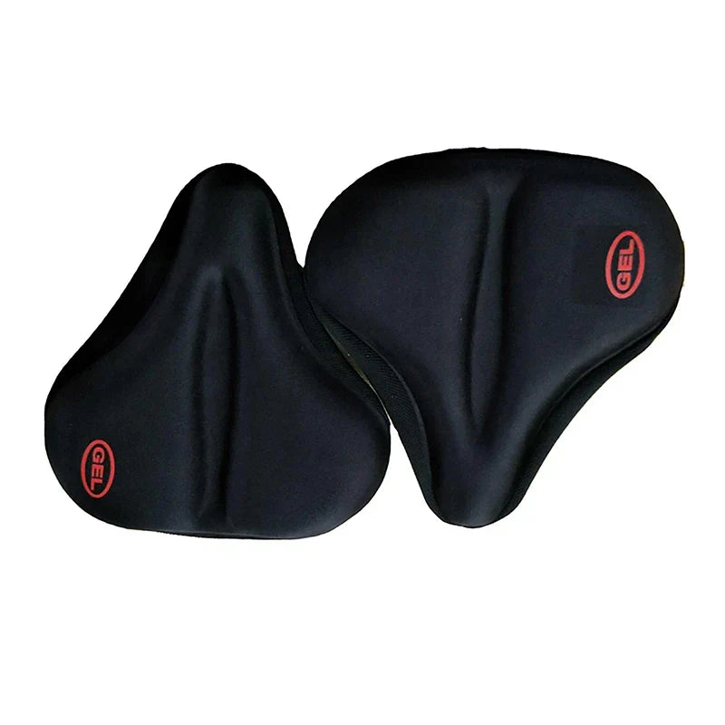 Padded bike seat cover with non-slip underside for cycling comfort