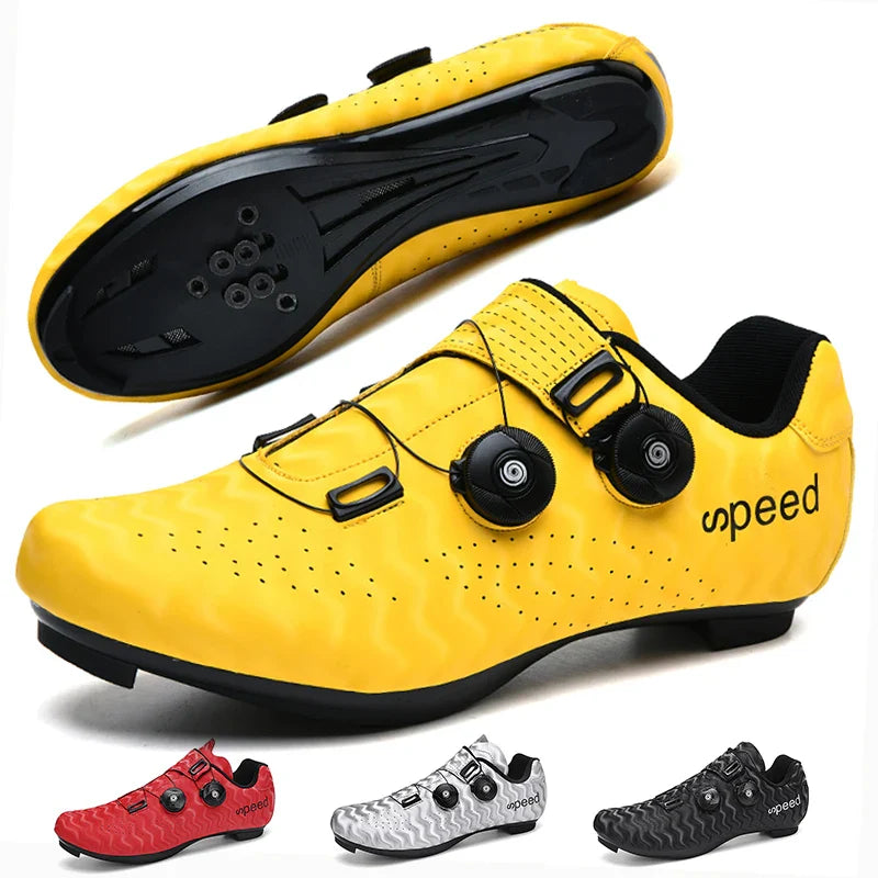 Road cycling shoes with hard sole and SPD cleat compatibility