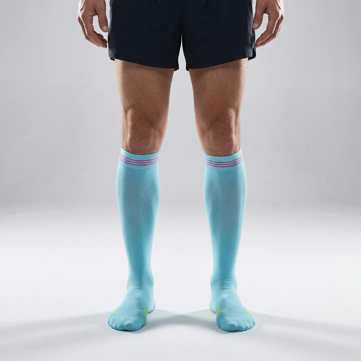Long compression sports socks non-slip padded endurance running