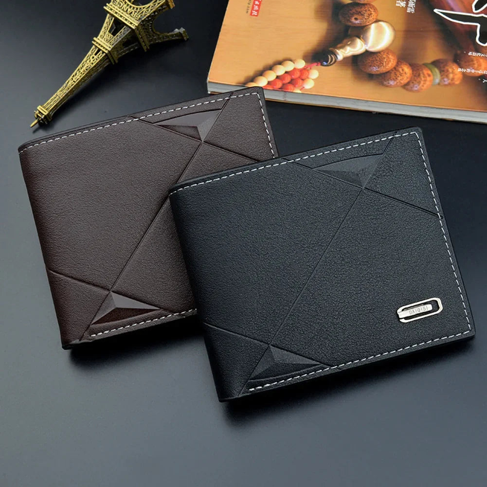Slim bifold wallet with multiple card slots and organised interior