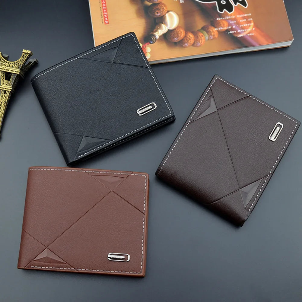 Slim bifold wallet with multiple card slots and organised interior