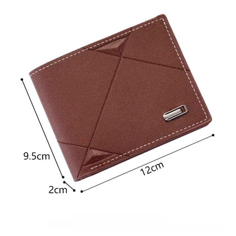 Slim bifold wallet with multiple card slots and organised interior