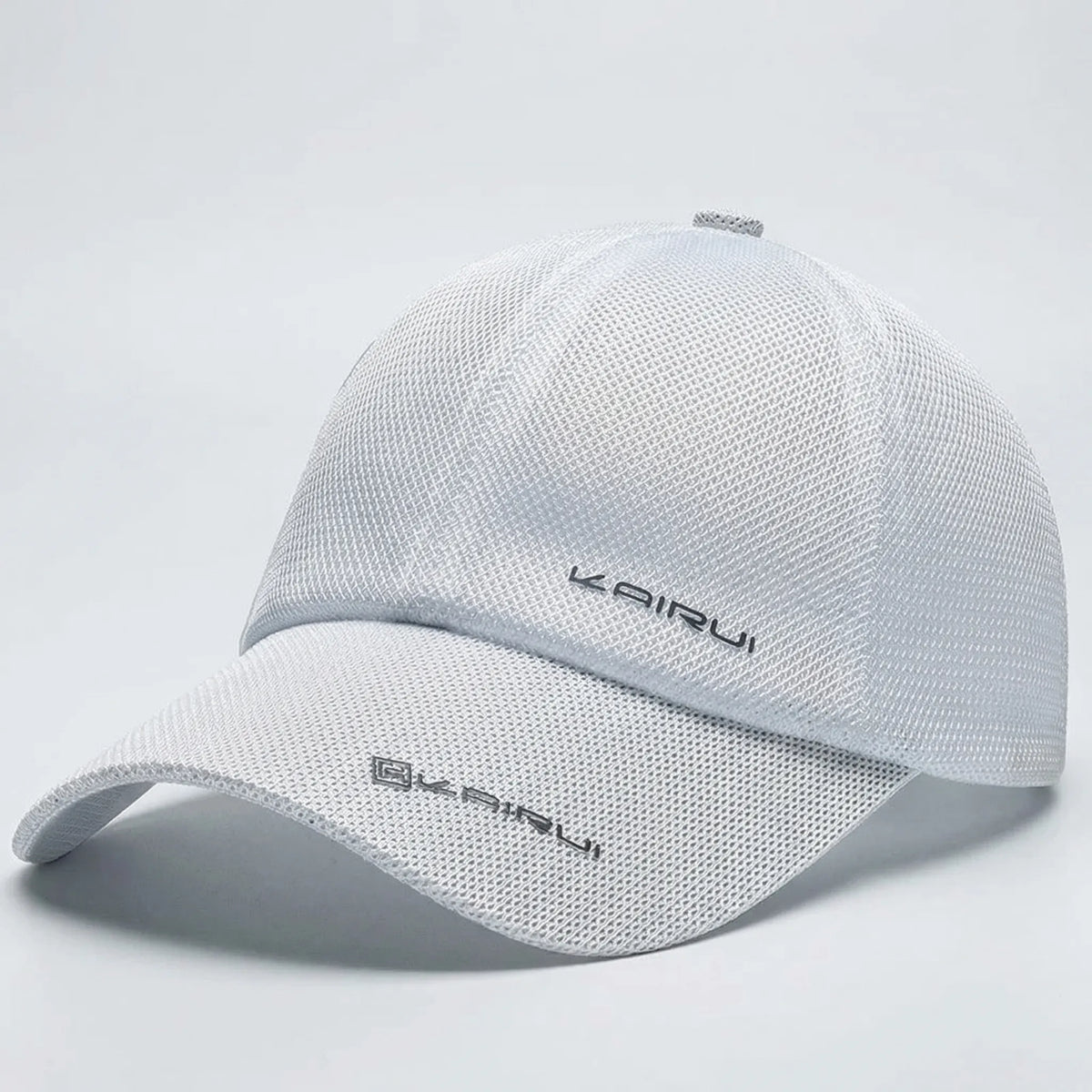 Breathable full mesh snapback cap with curved brim