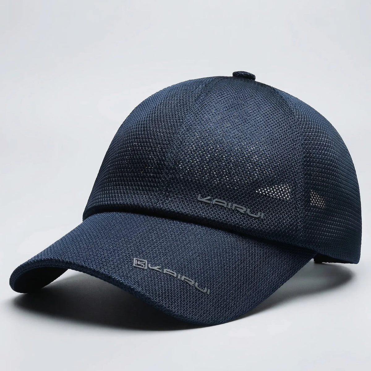 Breathable full mesh snapback cap with curved brim