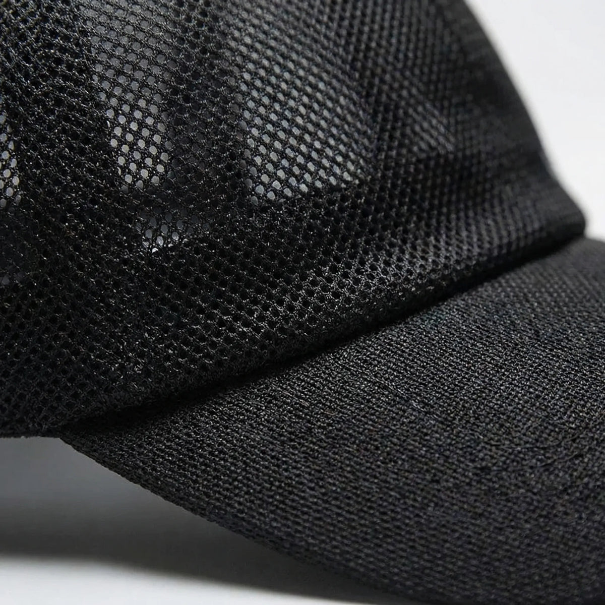 Breathable full mesh snapback cap with curved brim