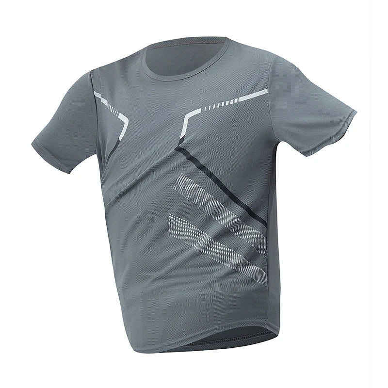 Breathable short-sleeve athletic top with moisture-wicking performance