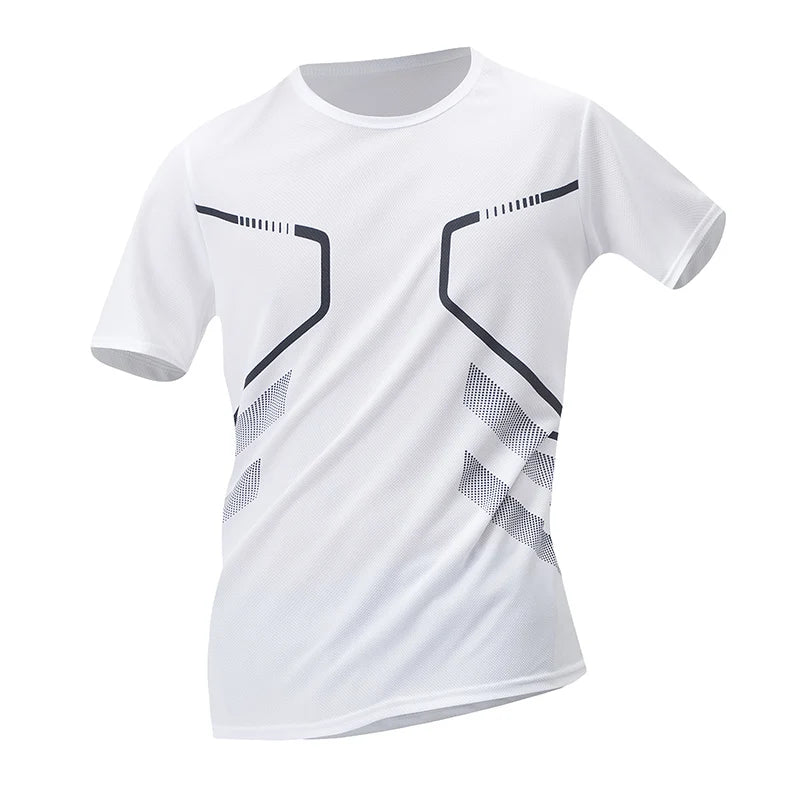 Breathable short-sleeve athletic top with moisture-wicking performance