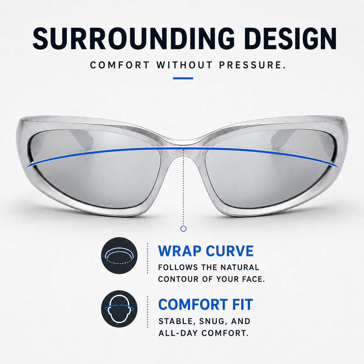 Thrives Outdoor | Vextron Wraparound UV400 Sport Sunglasses