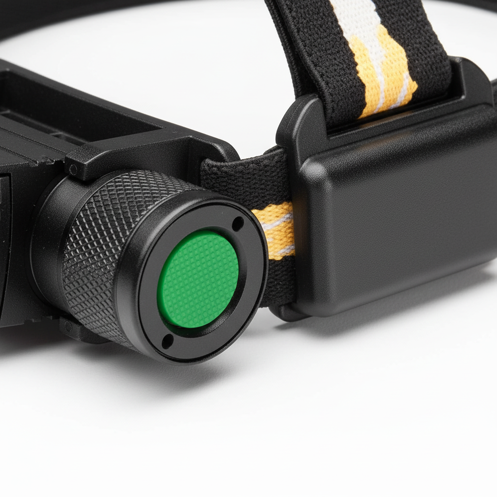 Rechargeable LED headlamp with red night mode and waterproof design