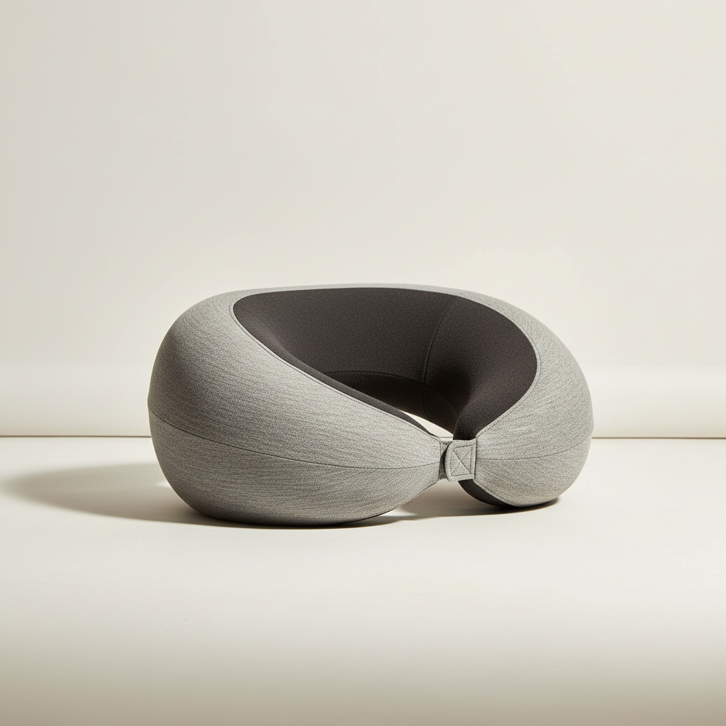 U-shaped memory foam travel pillow with breathable cotton cover