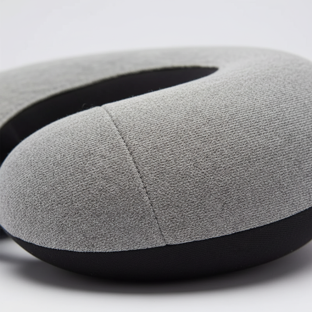U-shaped memory foam travel pillow with breathable cotton cover