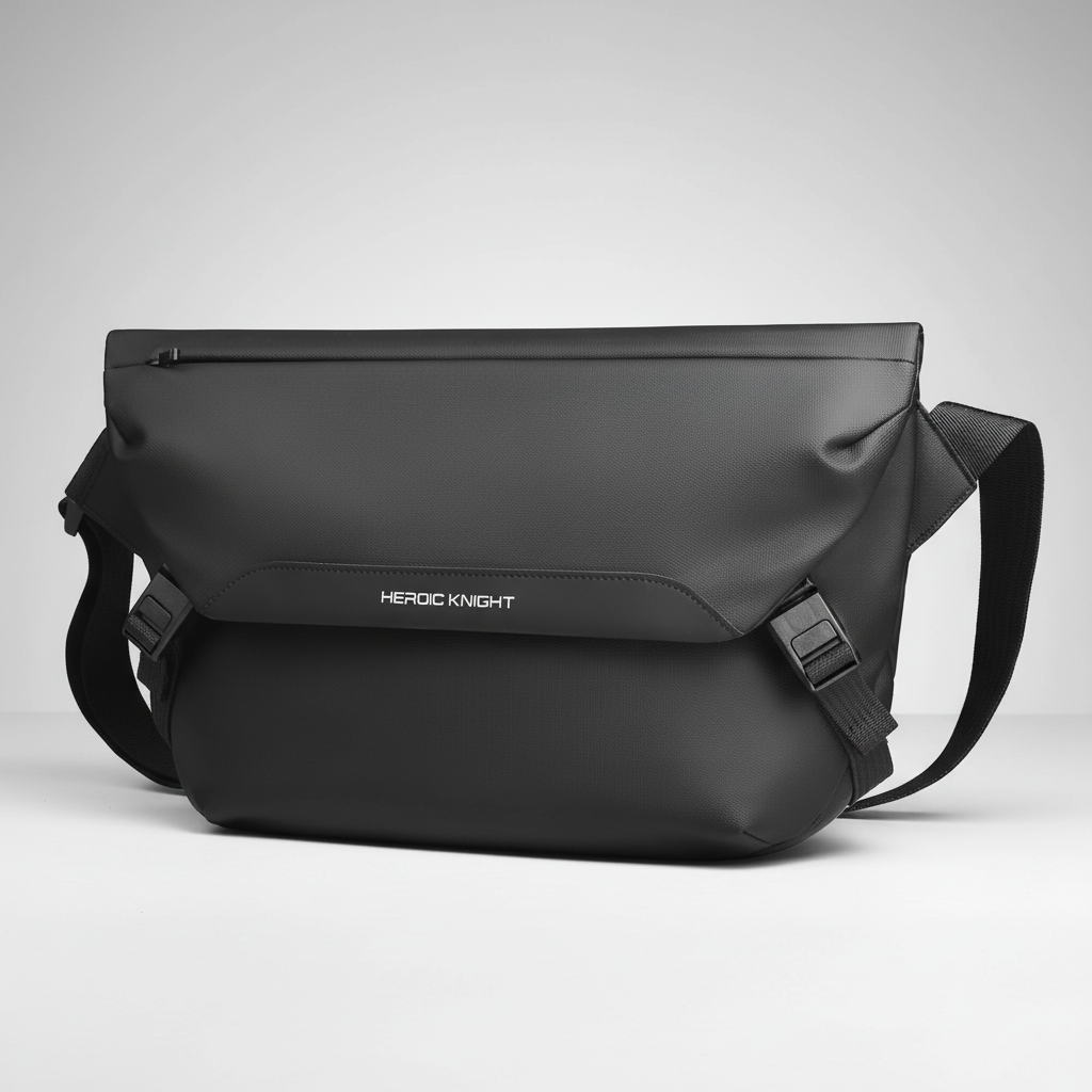 Water-repellent messenger bag with padded tablet compartment