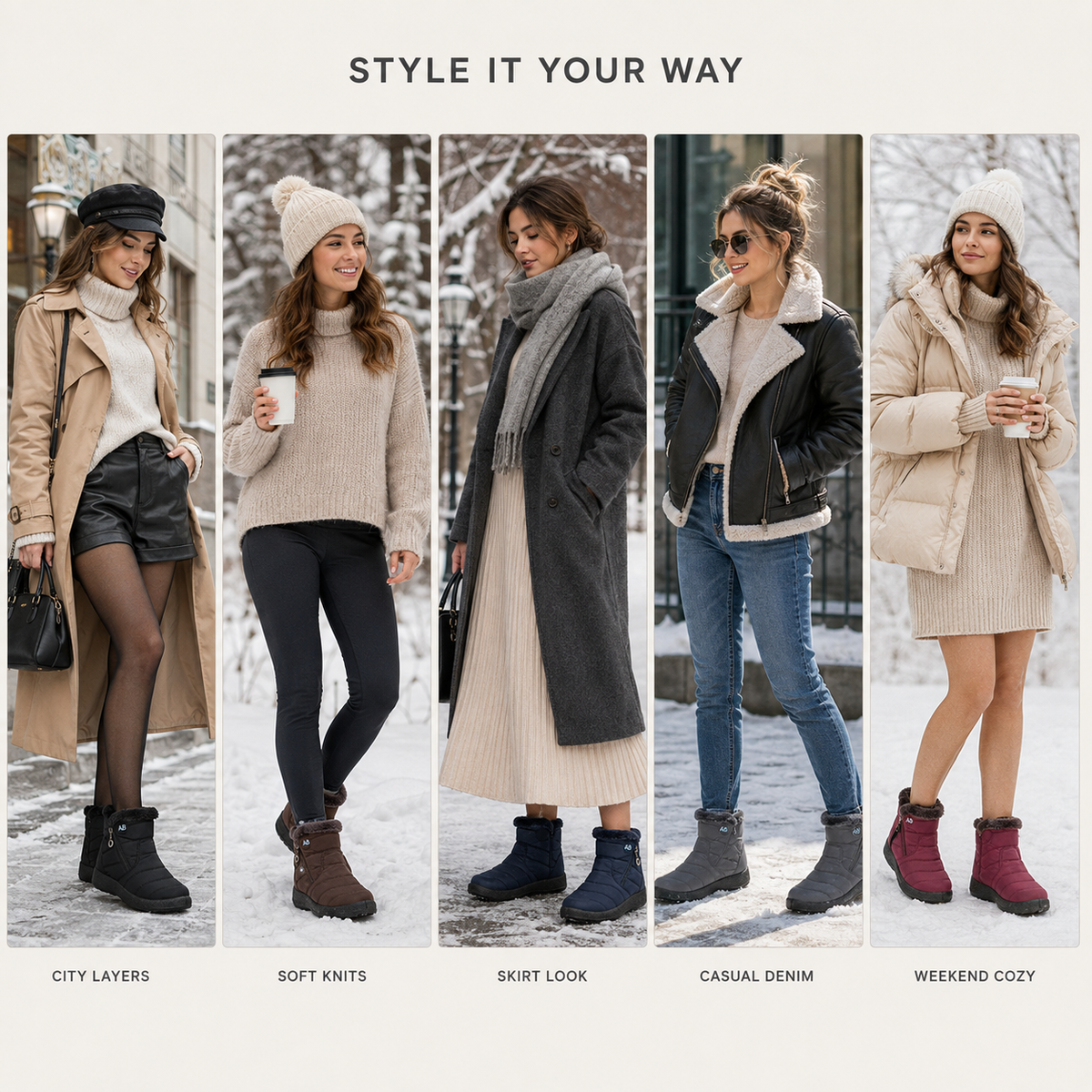 Thrives Outdoor | Waterproof Ankle Winter Boots