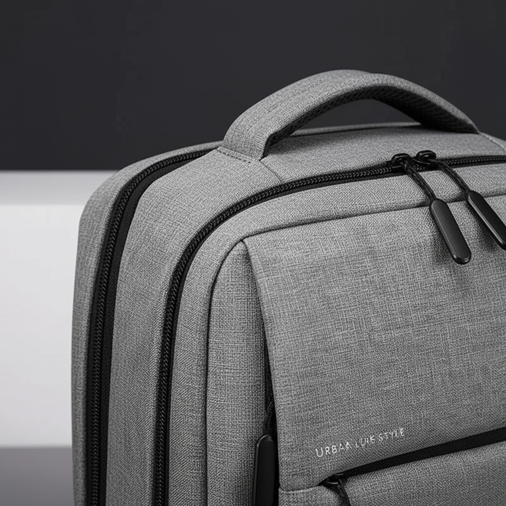 Water-resistant laptop backpack with padded compartment and multiple pockets