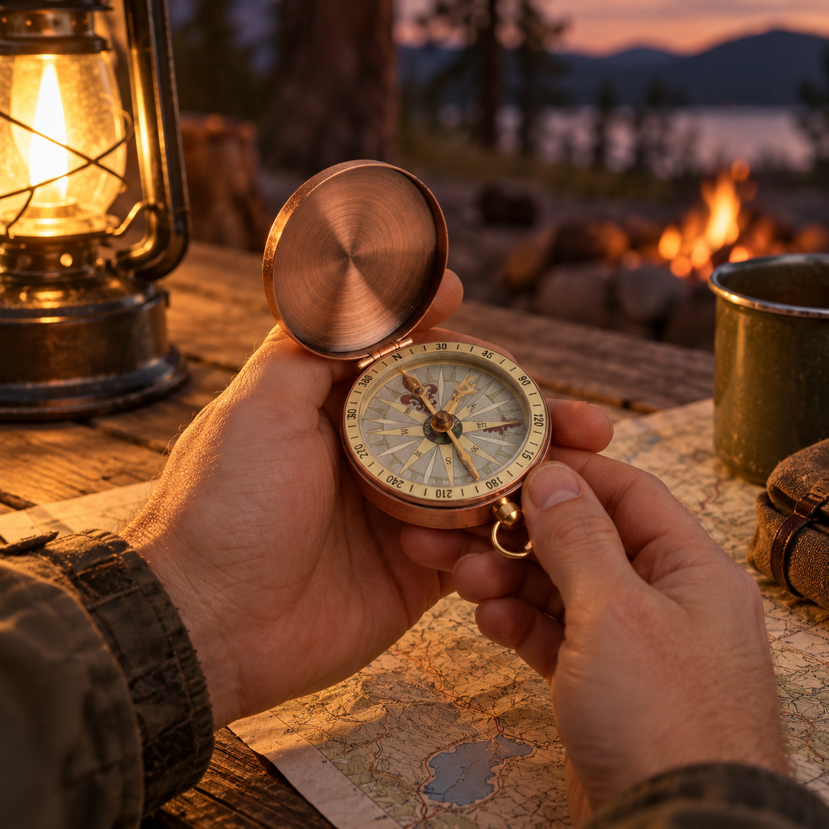 Thrives Outdoor | Wayfindero Portable Flip Top Compass