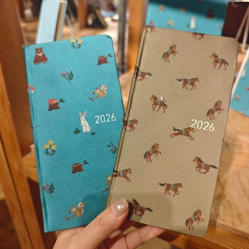 A5 student planner with wildlife motifs and habit tracker