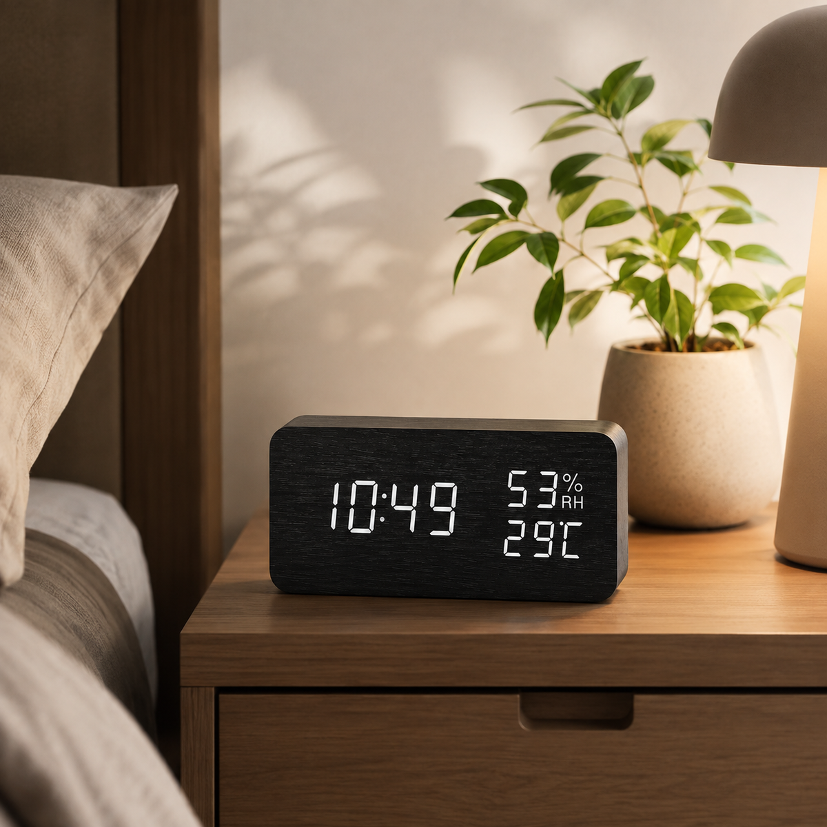 Thrives Outdoor | Woodverge Digital Wooden Tabletop Clock