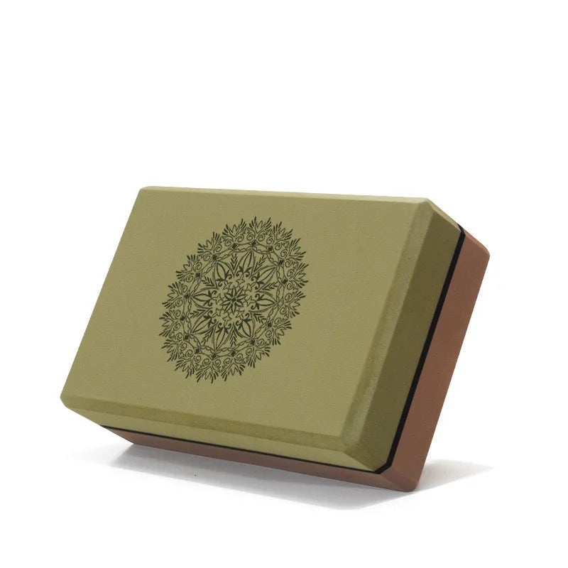 Yoga support block with non-slip textured surface for alignment and stability