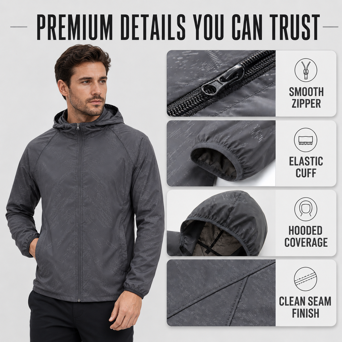 Thrives Outdoor | Zephyria Lightweight Hooded Windbreaker