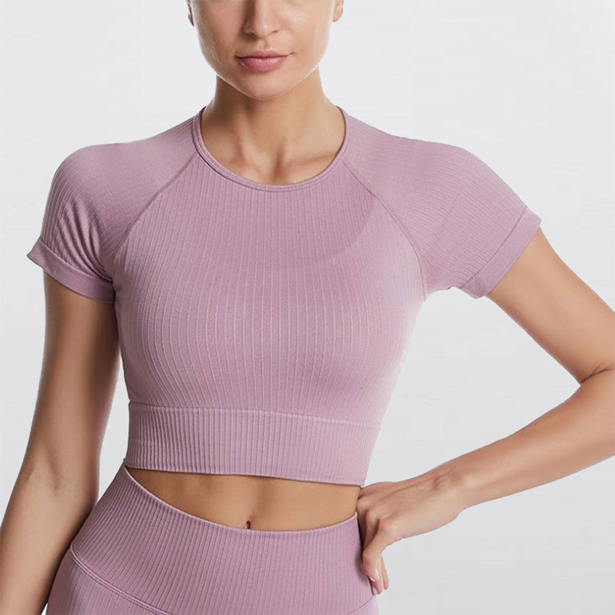 Thrives Outdoor | Vyralia Seamless Short Sleeve Crop Top