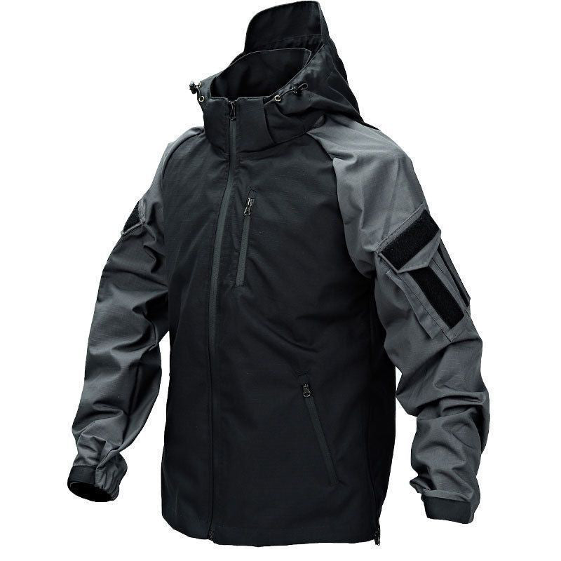 Men's Tactical Hooded Waterproof Jacket - Outdoor Utility Windbreaker