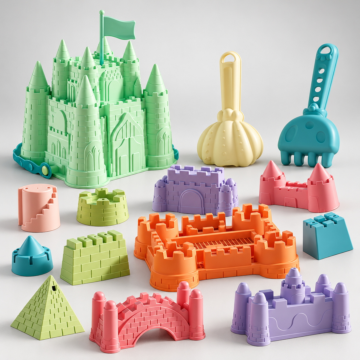 Thrives Outdoor | Sandrift Castle-Shaped Sand Bucket with Tools