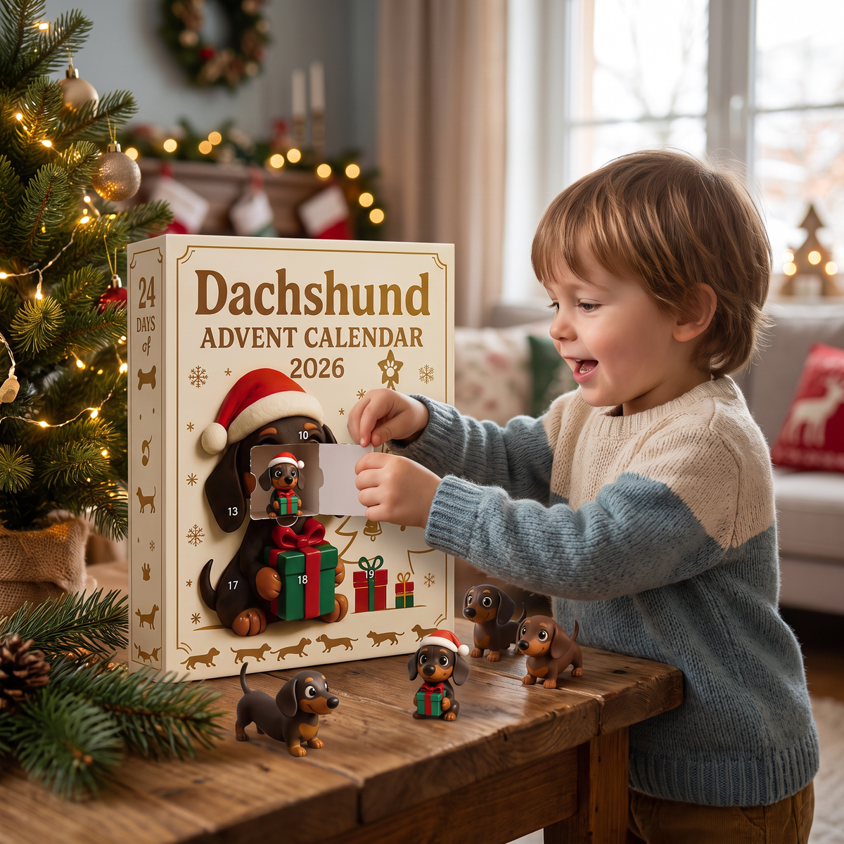 Advent Calendar with Dachshunds for 24 Days β Surprise Figurines