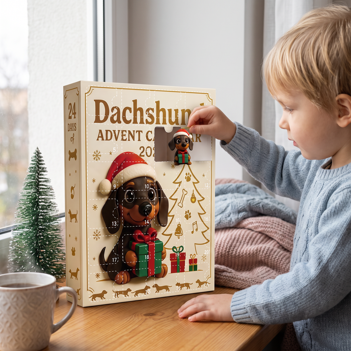 Advent Calendar with Dachshunds for 24 Days β Surprise Figurines