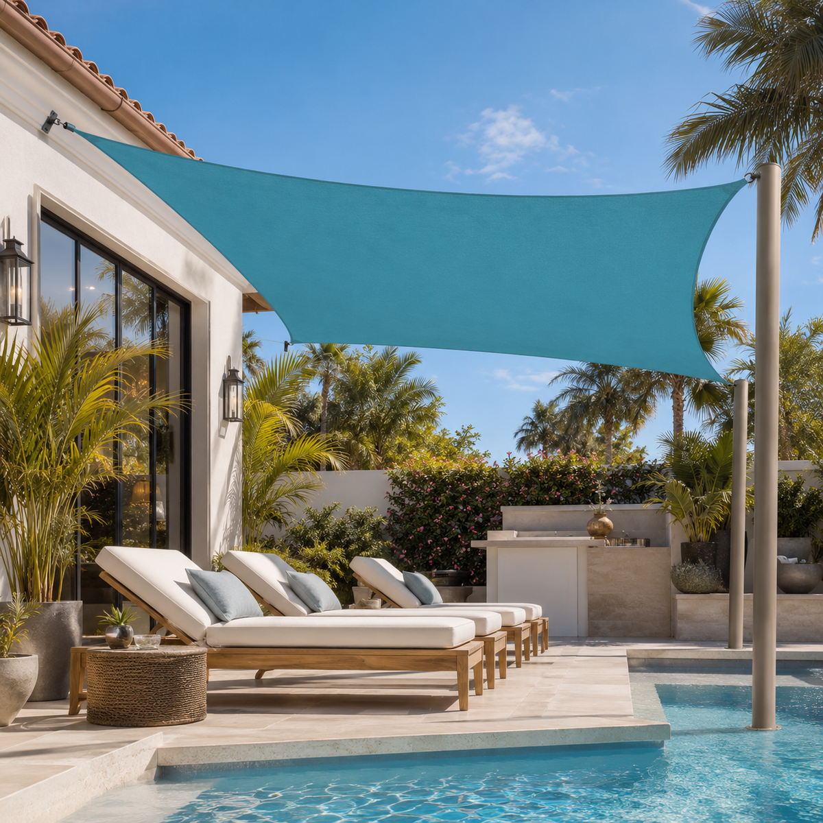 Pool Deck Cooling Outdoor Shade Sail
