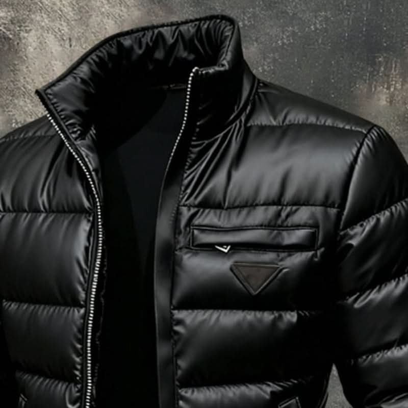 Men's Puffer Jacket | Glossy Finish & Insulation