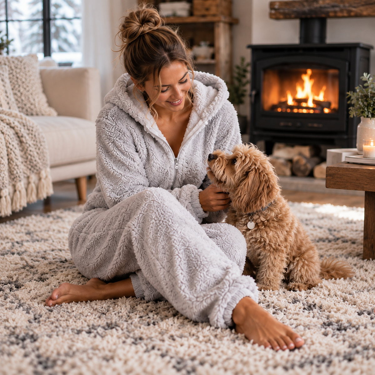 Thrives Outdoor | CozyLuxe Onesie Women's Fleece Jumpsuit with Zip