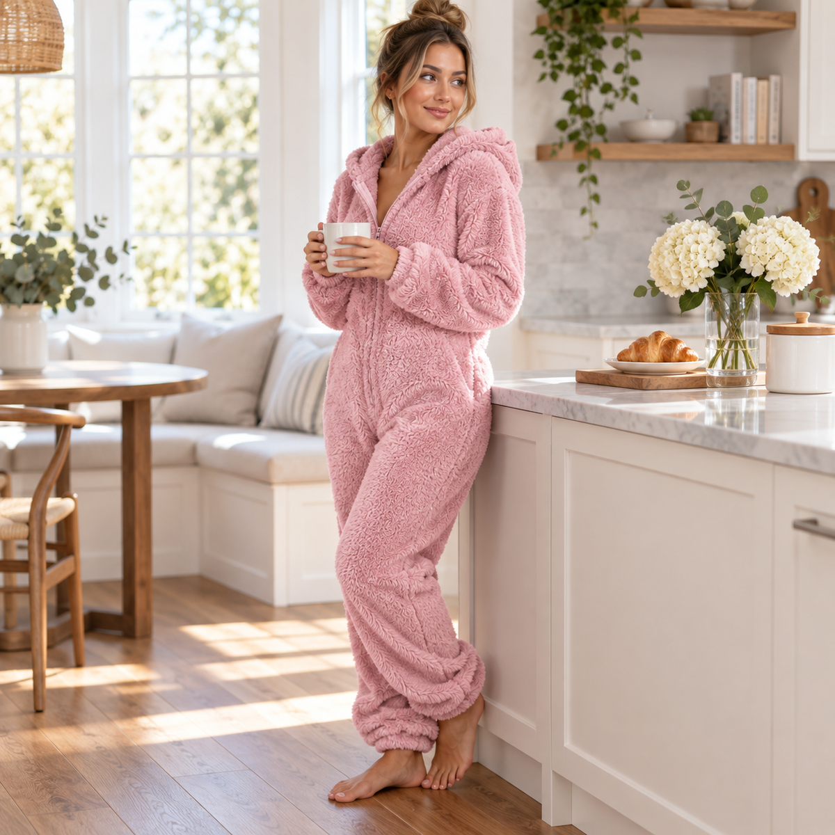Thrives Outdoor | CozyLuxe Onesie Women's Fleece Jumpsuit with Zip