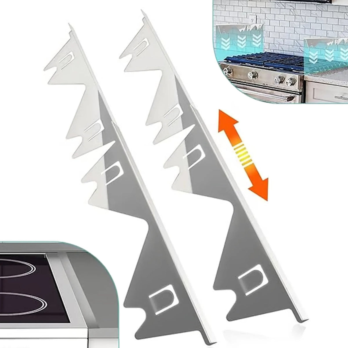 Retractable Stainless Steel Stove Gap Covers