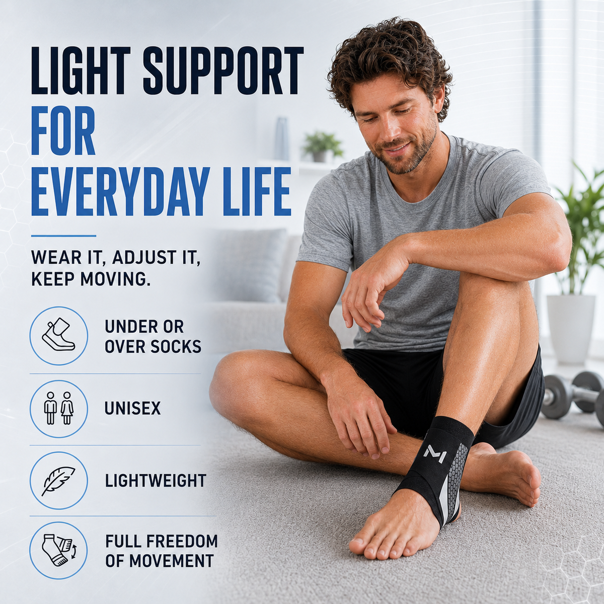 Running Ankle Brace Adjustable Compression Sleeve
