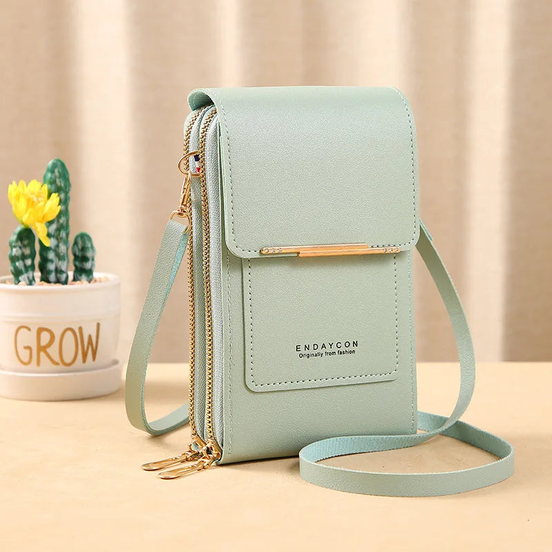 Trendy Minimalist Elegant Touchscreen Crossbody Phone Wallet