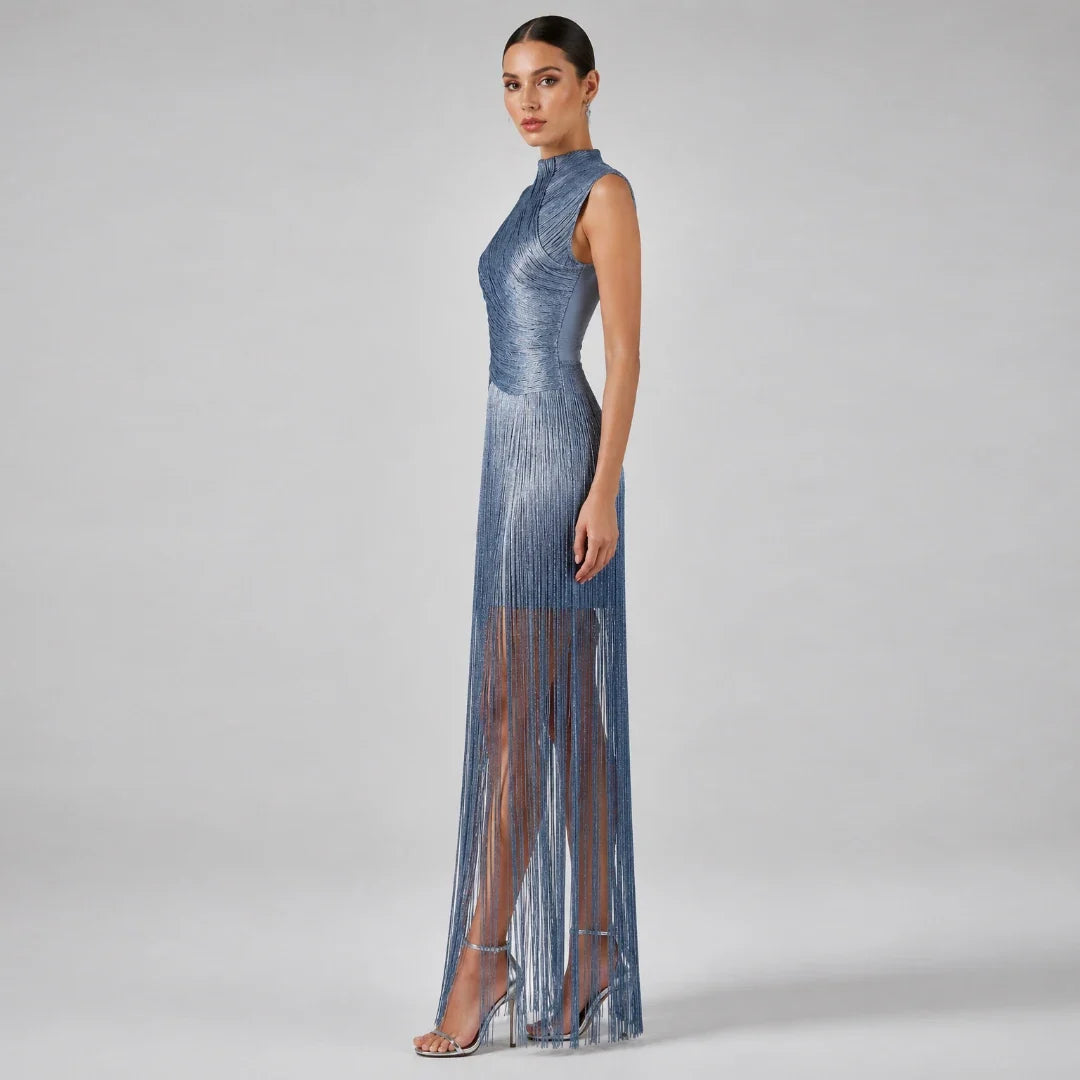 Hellen Fringe Bandage Dress