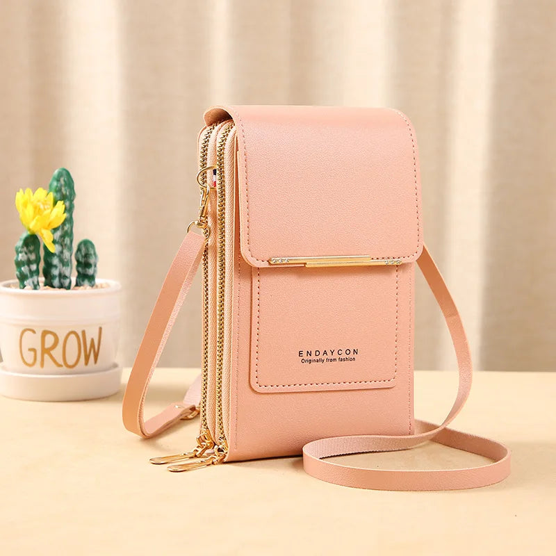 Trendy Minimalist Elegant Touchscreen Crossbody Phone Wallet