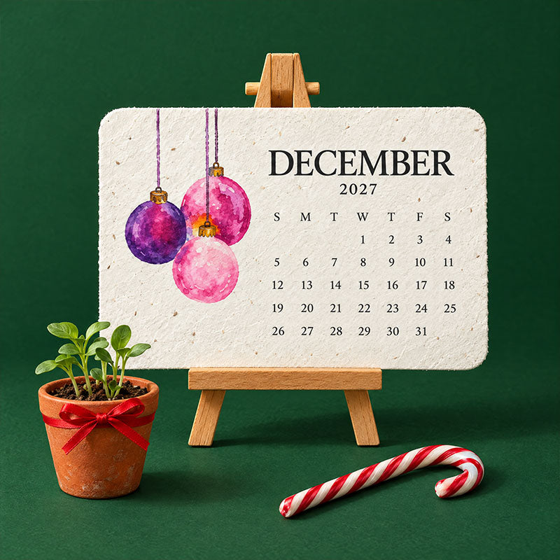 Plantable Seed Paper Calendar 2027 | 12 Months Full of Blooming Joy